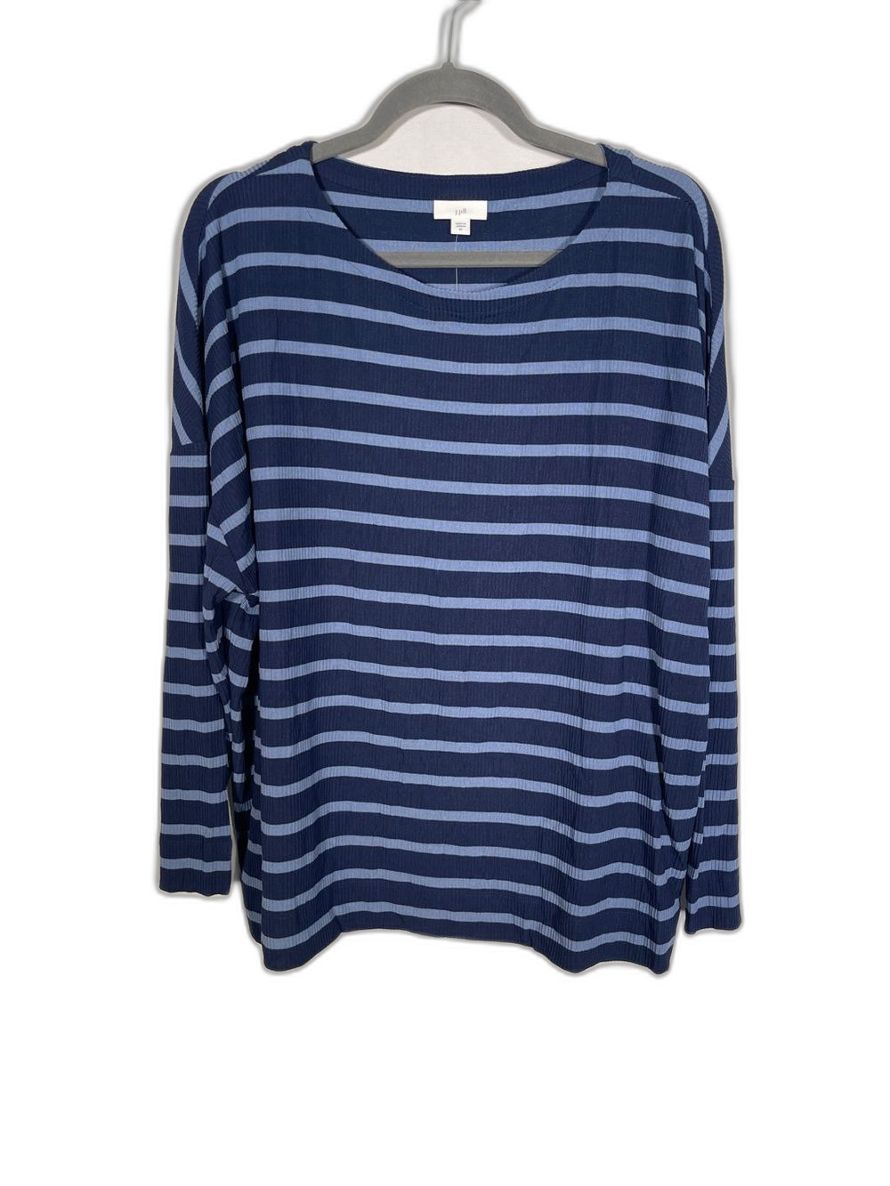 J. JILL WOMENS BLUE STRIPED BLOUSE TOP 2X MODAL NEW TAGS